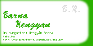 barna mengyan business card